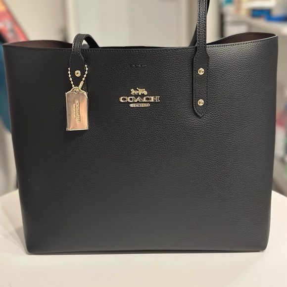 Coach Handbags - Black reversible Tote Bag Coach City Tote New without tags